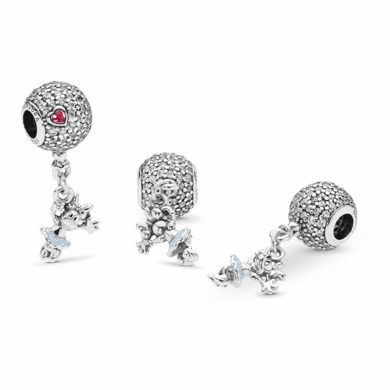 Pandora Disney Floating Minnie Dangle Charm NZ, Sterling Silver (093178-MYF)